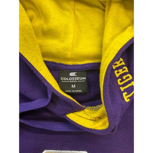 LSU Louisiana State University Pullover Purple | Yellow Sweatshirt Hoodie Medium - Picture 8 of 8